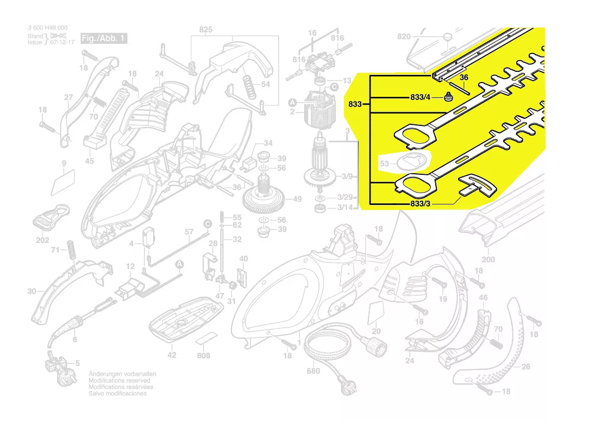 Jeu de couteaux réf. 2 607 009 913 Bosch